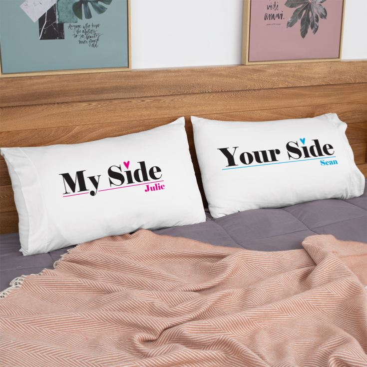 My Side / Your Side Personalised Pillowcases product image