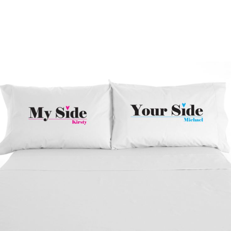 My Side Your Side Personalised Pillowcases The Gift Experience