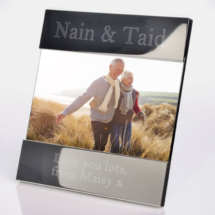Nain & Taid Shiny Silver Frame product image