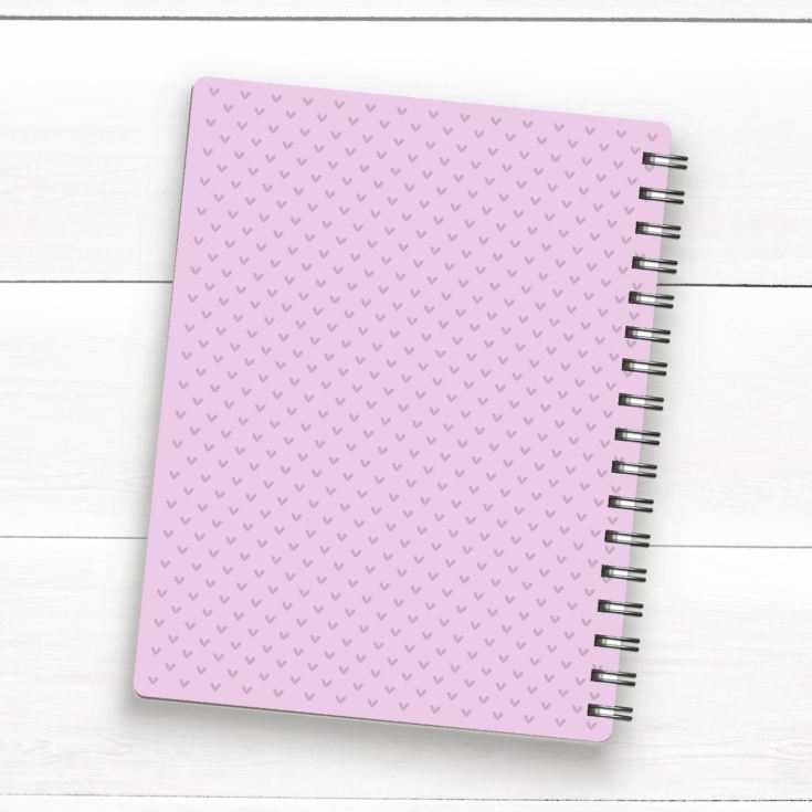 Personalised Pink Hearts A5 Notebook product image