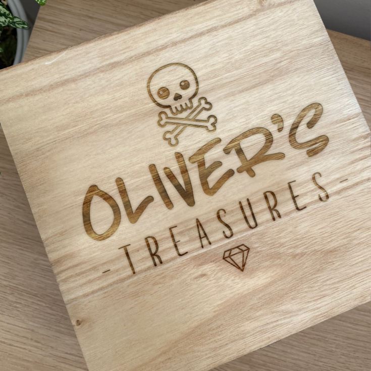 Personalised Pirate Treasure Wooden Keepsake Box The Gift Experience