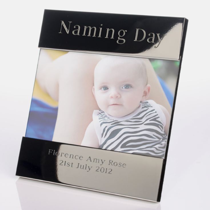 Engraved Naming Day Photo Frame product image