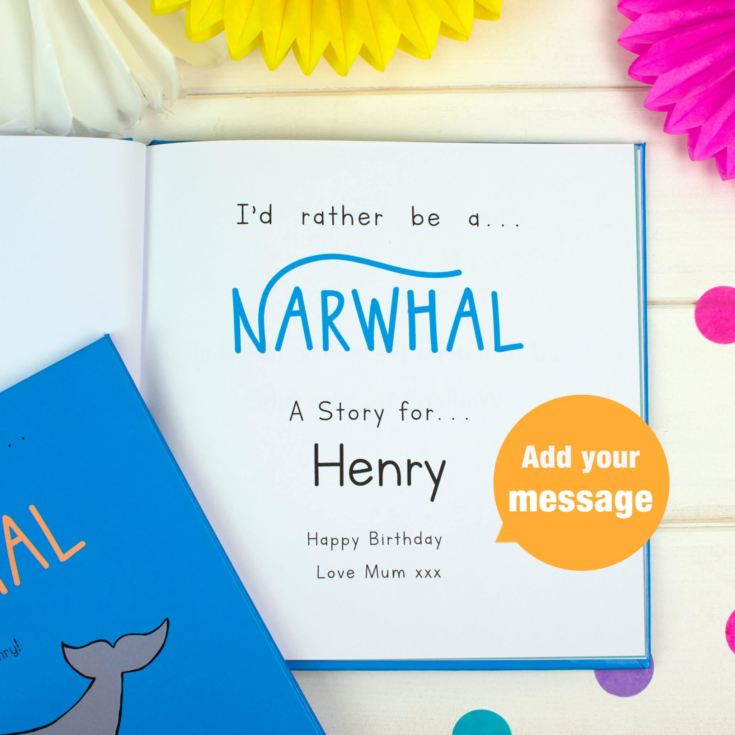 I’d Rather Be A Narwhal – Personalised Storybook product image