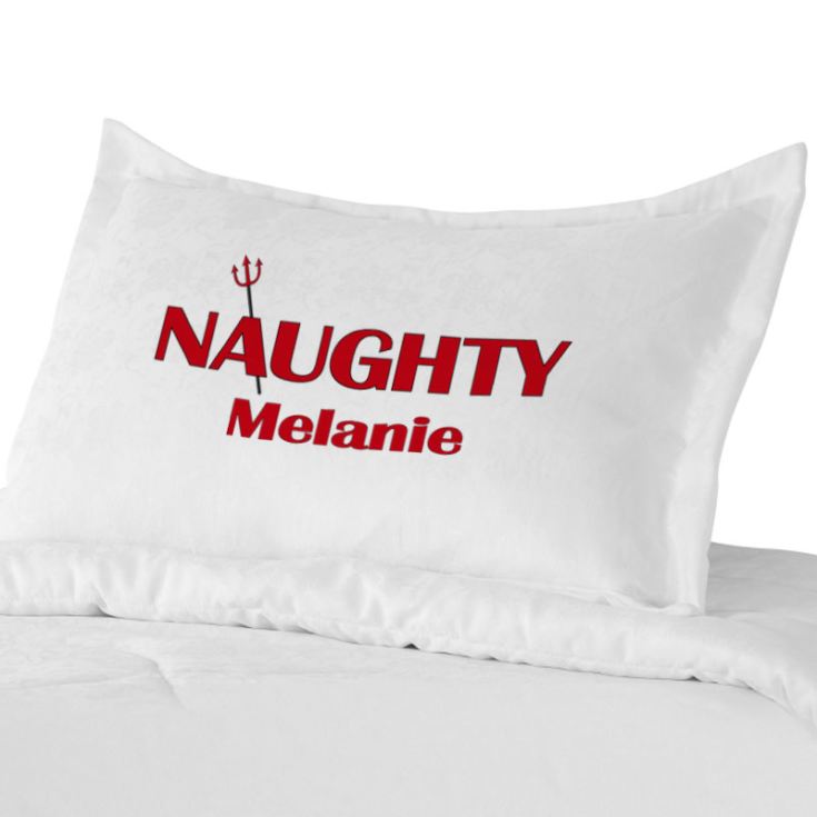 Personalised Reversible Naughty & Nice Pillowcases product image