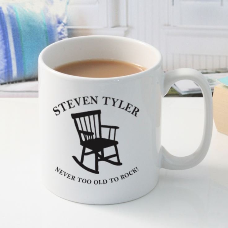 Personalised Never Too Old To Rock Retirement Mug product image