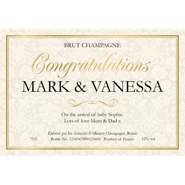 Personalised New Baby Champagne product image