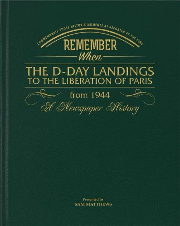 Newspaper D Day Landings Book - Leatherette Cover product image