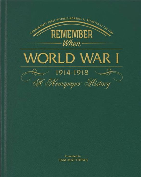 Newspaper WW1 Book - Leatherette Cover product image