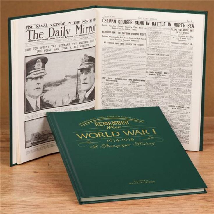 Newspaper WW1 Book - Leatherette Cover product image