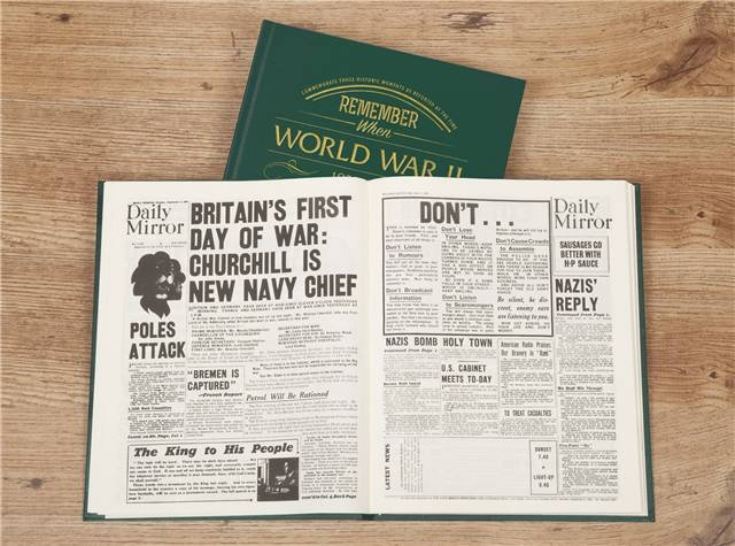 Newspaper WW2 Book - Leatherette Cover product image