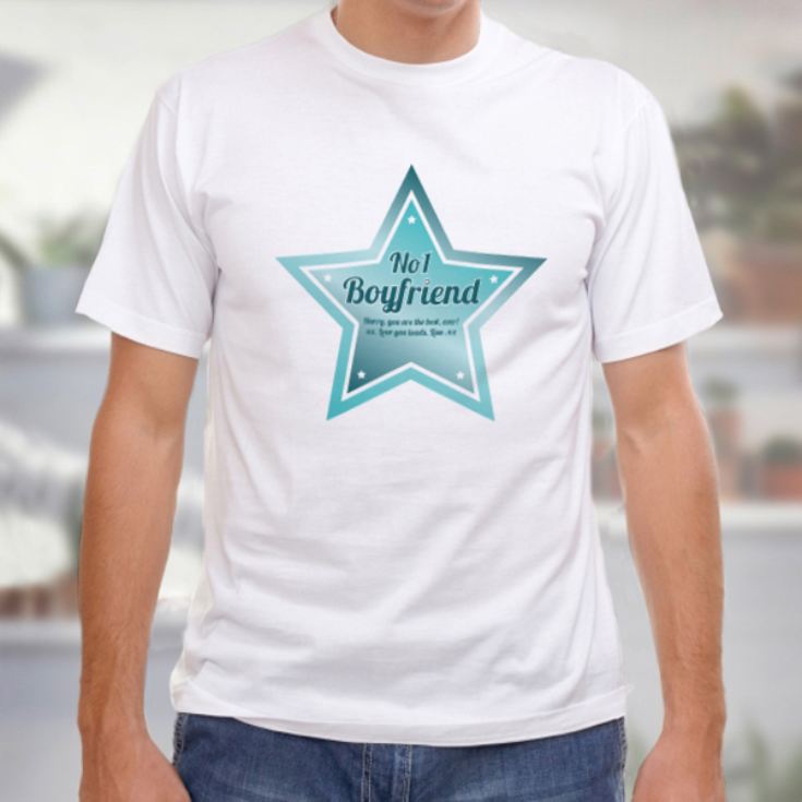 Personalised Number 1 Boyfriend T-Shirt product image