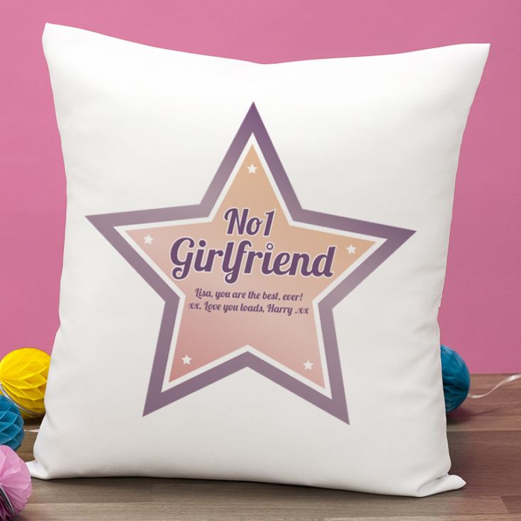 Best Girlfriend Personalised Cushion product image