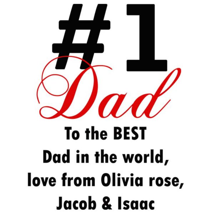 Number 1 Dad Personalised Apron product image