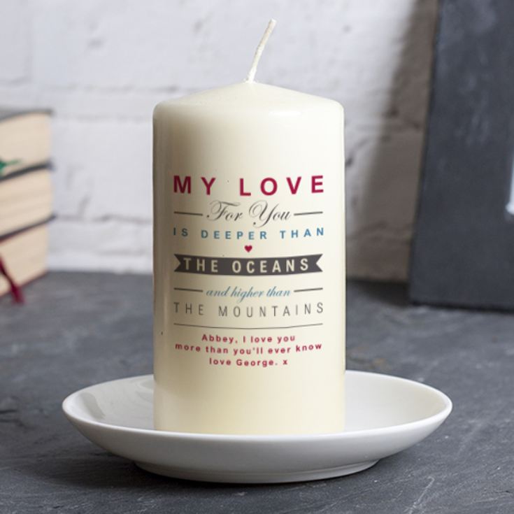 Personalised Oceans And Mountains Candle product image