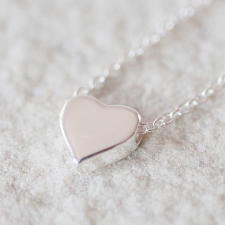 Tiny Heart Necklace with Personalised Gift Box product image