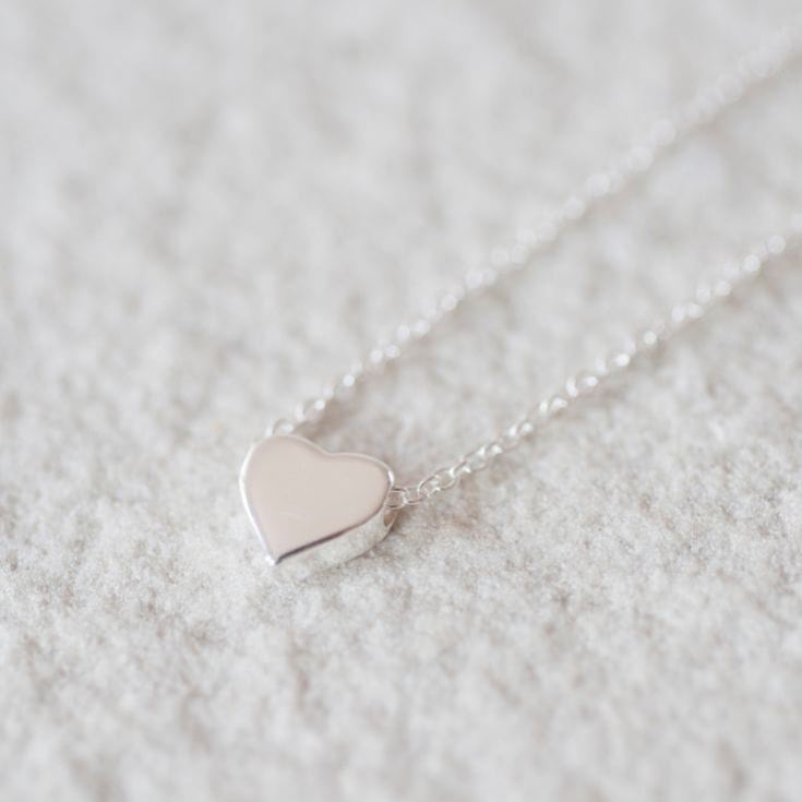 Tiny Heart Necklace with Personalised Gift Box product image