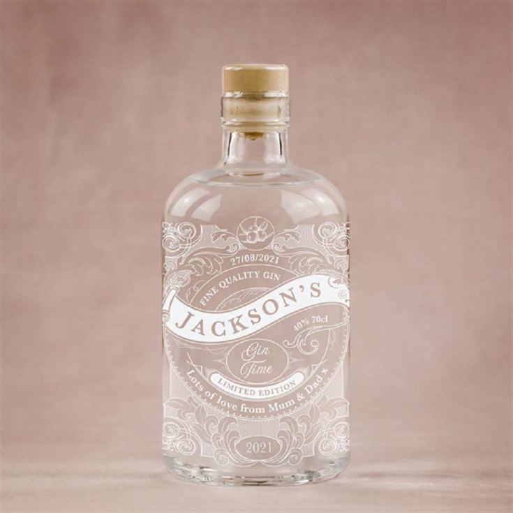 Personalised 'Gin Time' Engraved Gin product image