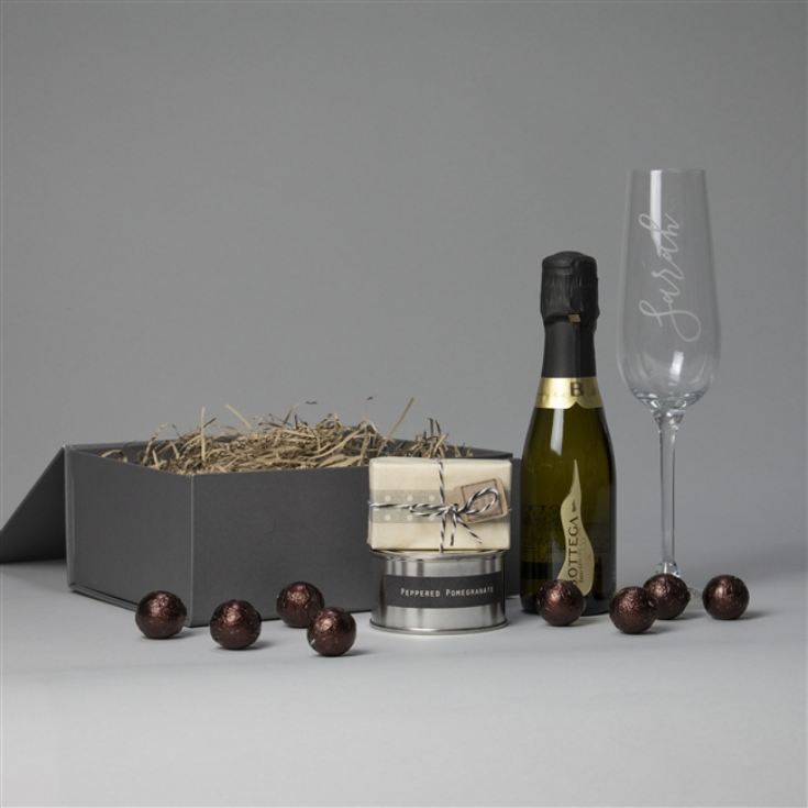 Pamper Hamper with Personalised Glass product image