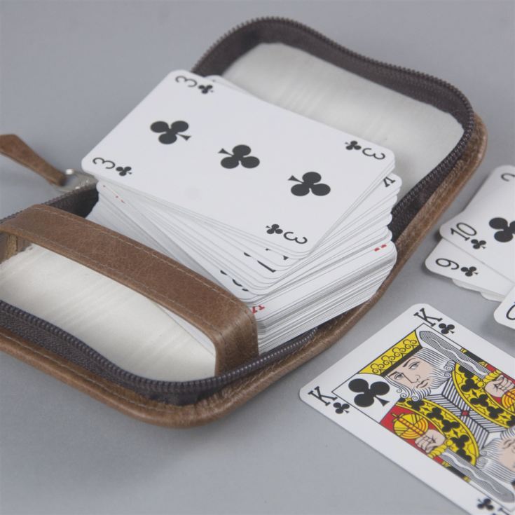 Personalised Leather Playing Card Case The Gift Experience