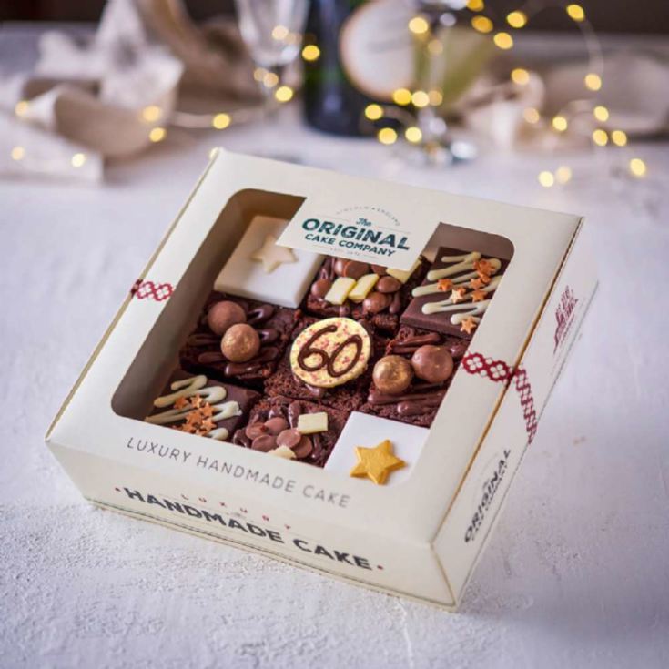 Happy 60th Birthday Luxury Chocolate Cake Selection with Optional Personalised Gift Message product image
