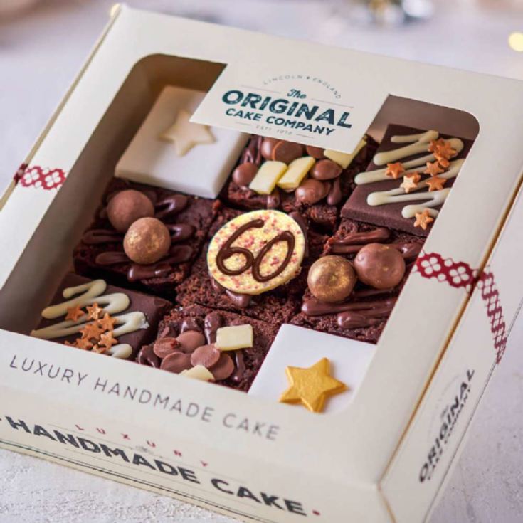 Happy 60th Birthday Luxury Chocolate Cake Selection with Optional Personalised Gift Message product image