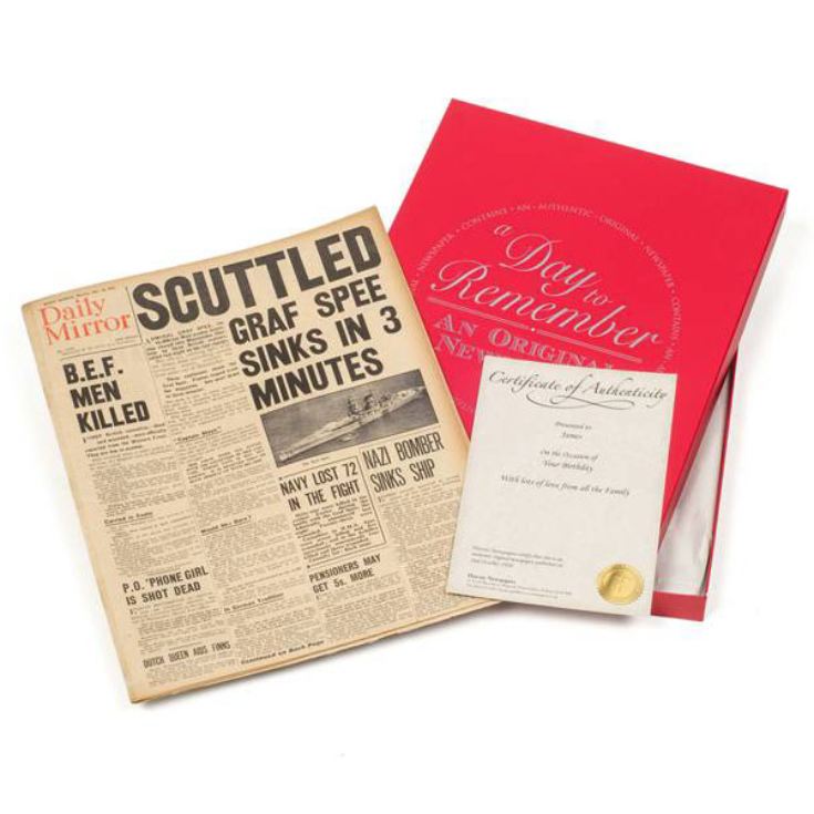 8th (Bronze) Anniversary - Gift Boxed Original Newspaper product image