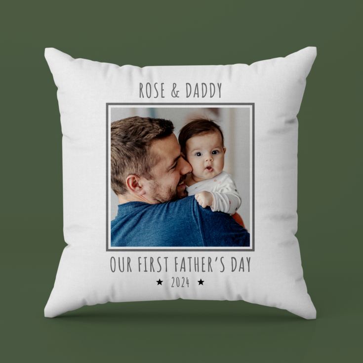 Personalised Our 1st Father's Day Photo Upload Cushion product image