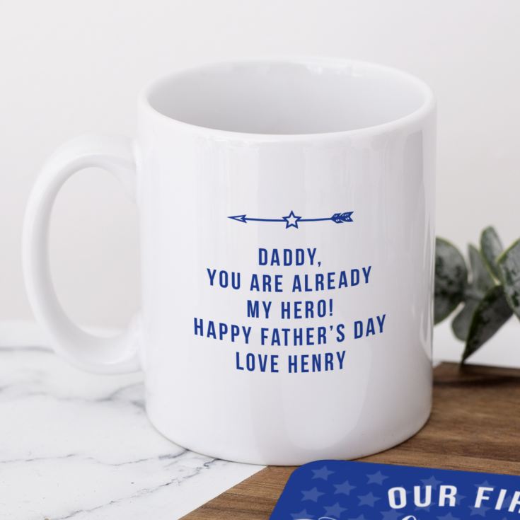 Personalised Our 1st Father's Day Mug And Coaster Set product image