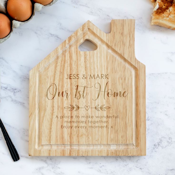 Personalised Our 1st Home House Chopping Board product image