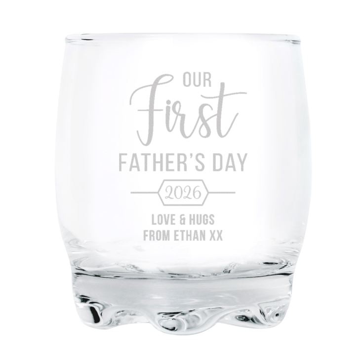Personalised Our First Father's Day Whisky Tumbler product image