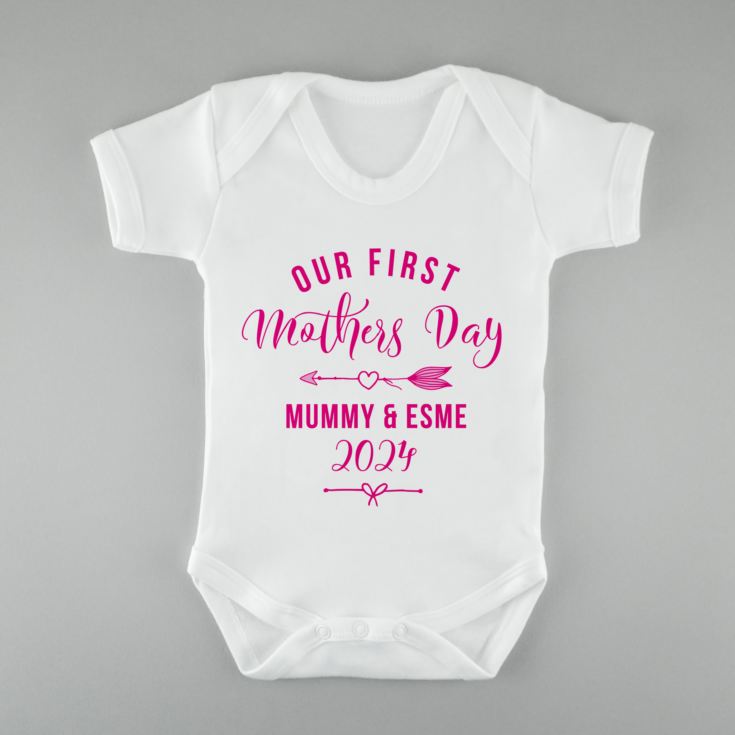 Personalised Our First Mother's Day Baby Grow product image