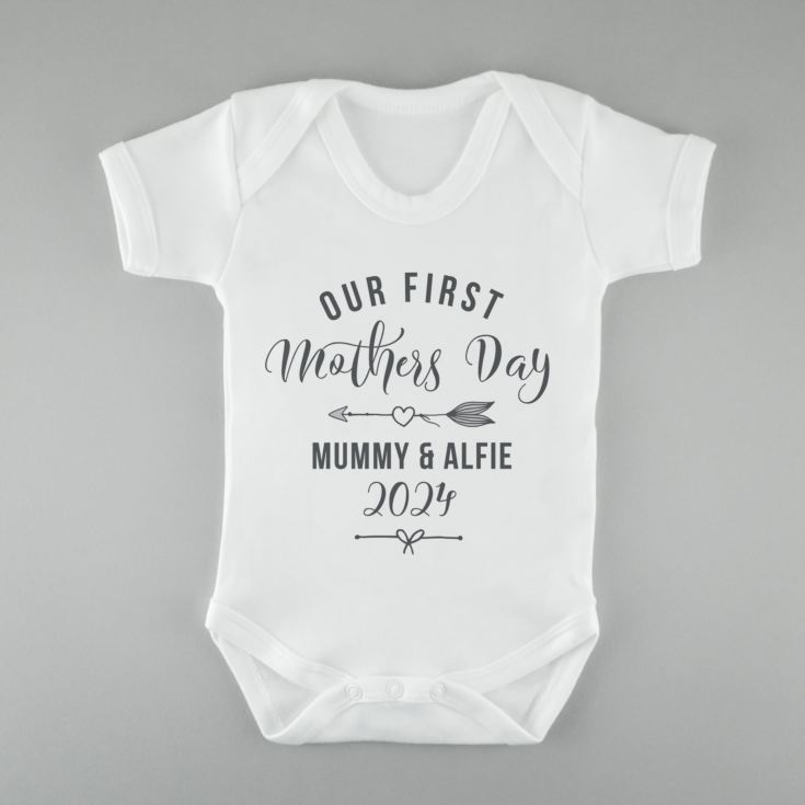 Personalised Our First Mother's Day Baby Grow product image