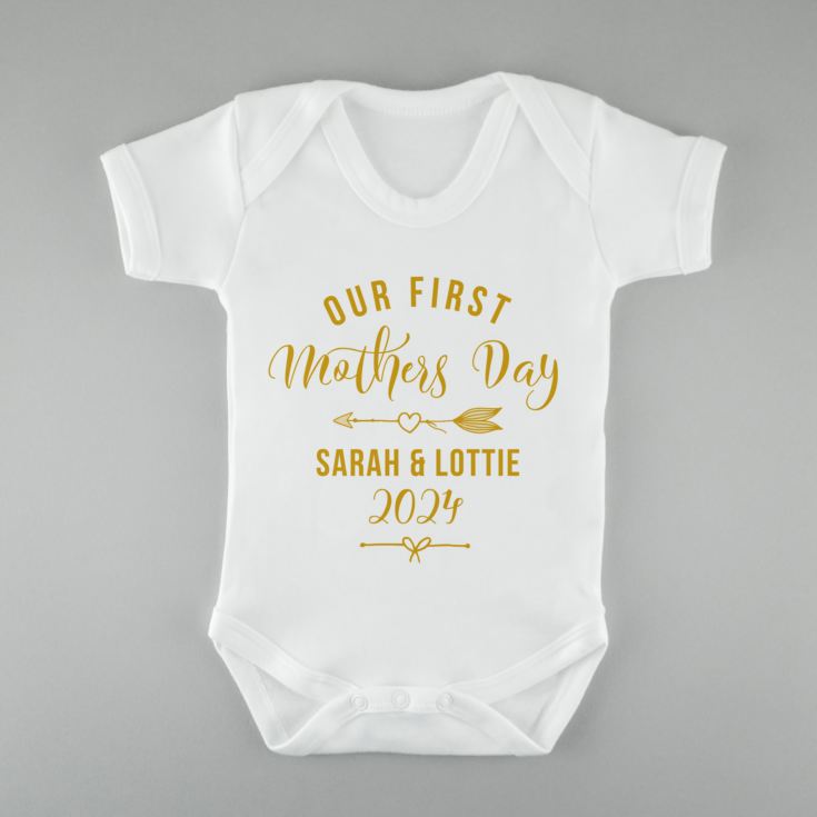 Personalised Our First Mother's Day Baby Grow product image