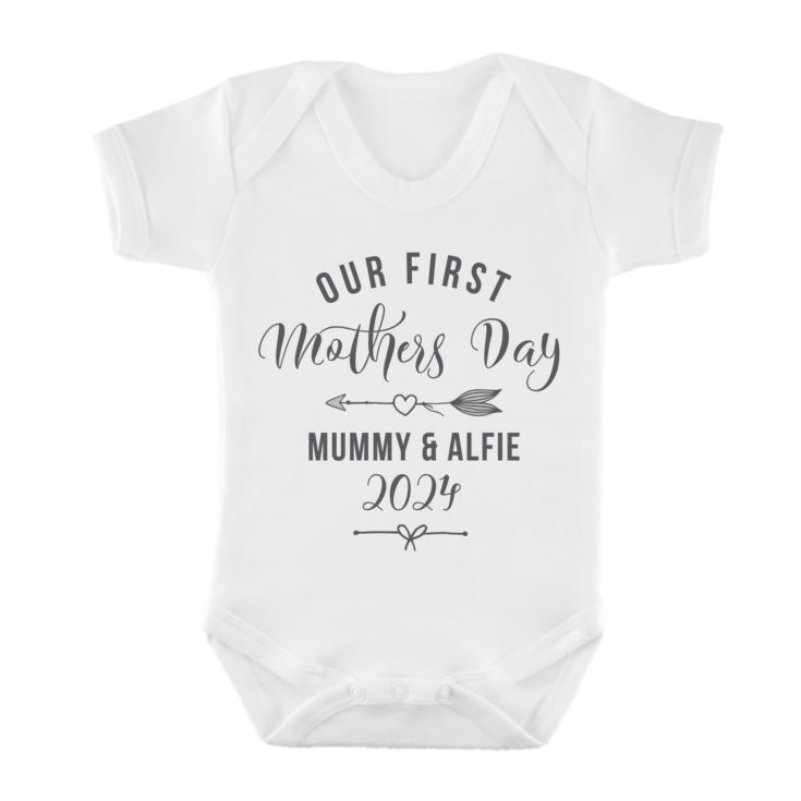 Personalised Our First Mother's Day Baby Grow product image