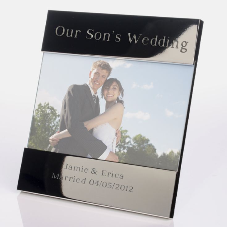 Engraved Our Sons Wedding Photo Frame product image