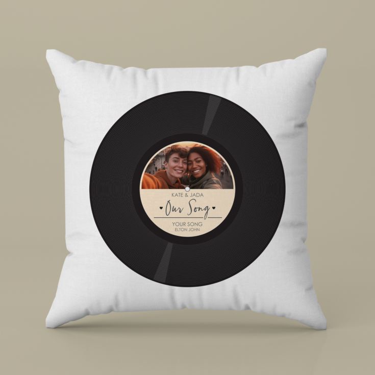 Personalised Our Song Record Photo Upload Cushion product image