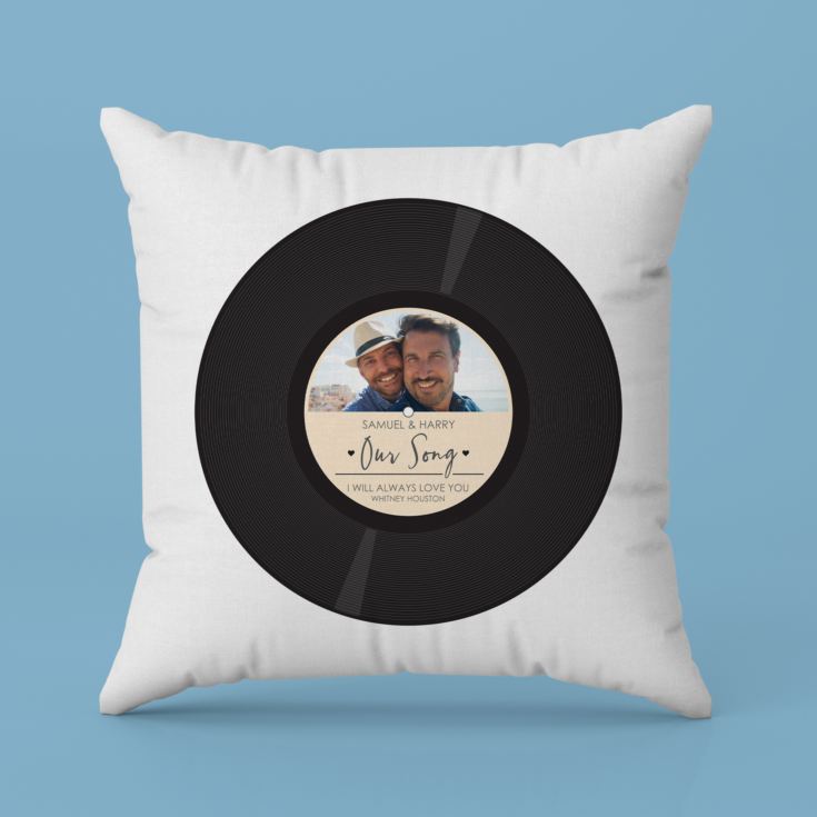 Personalised Our Song Record Photo Upload Cushion product image