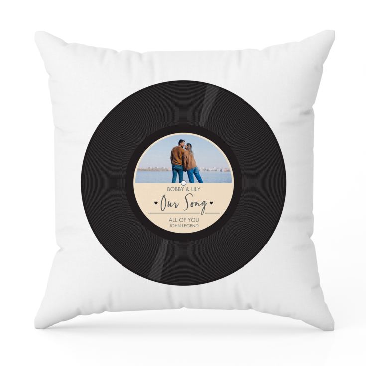 Personalised Our Song Record Photo Upload Cushion product image
