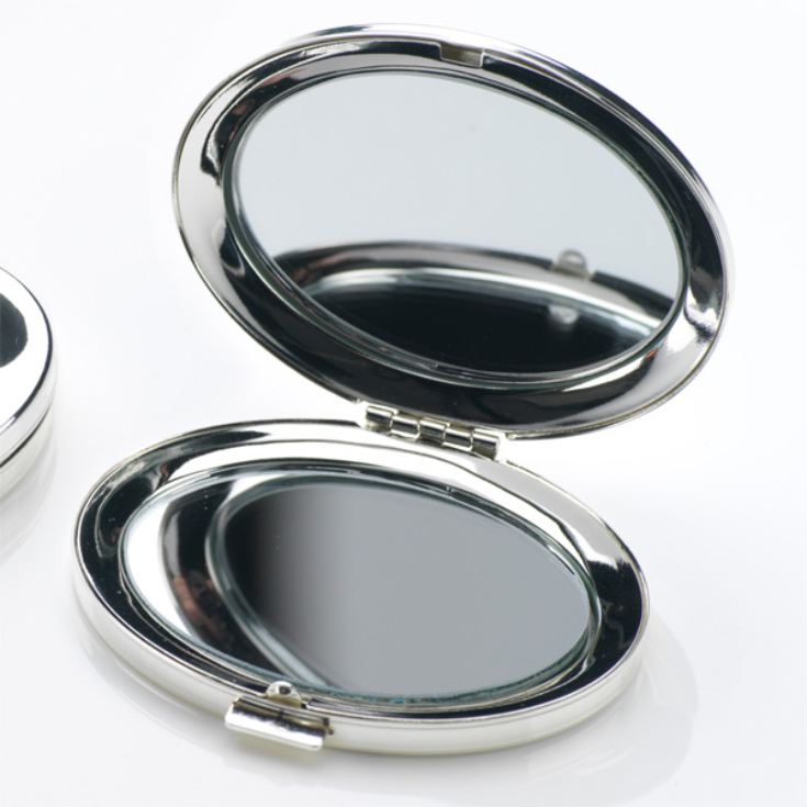 Engraved Oval Compact Mirror product image