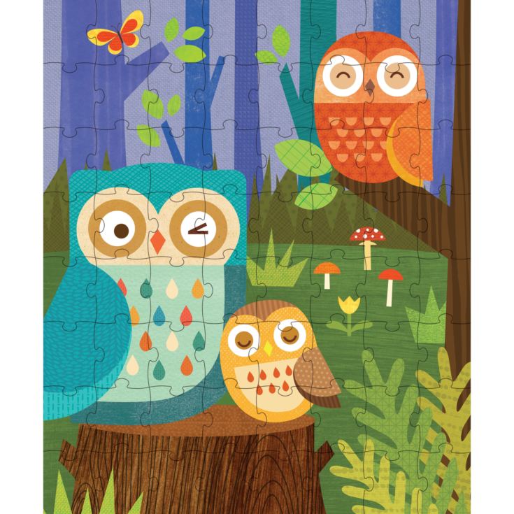 Petit Collage - Owl Family Jigsaw Puzzle & Coin Bank product image