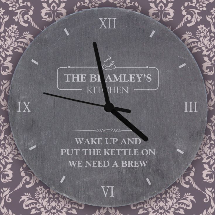 Personalised Kitchen Slate Clock product image