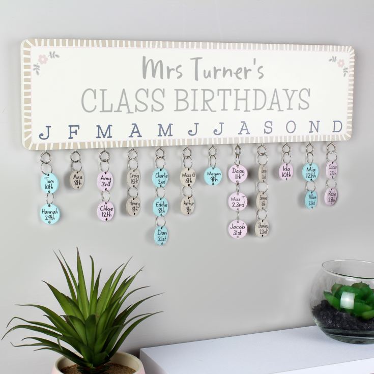 Personalised Birthday Planner Plaque with Customisable Discs product image