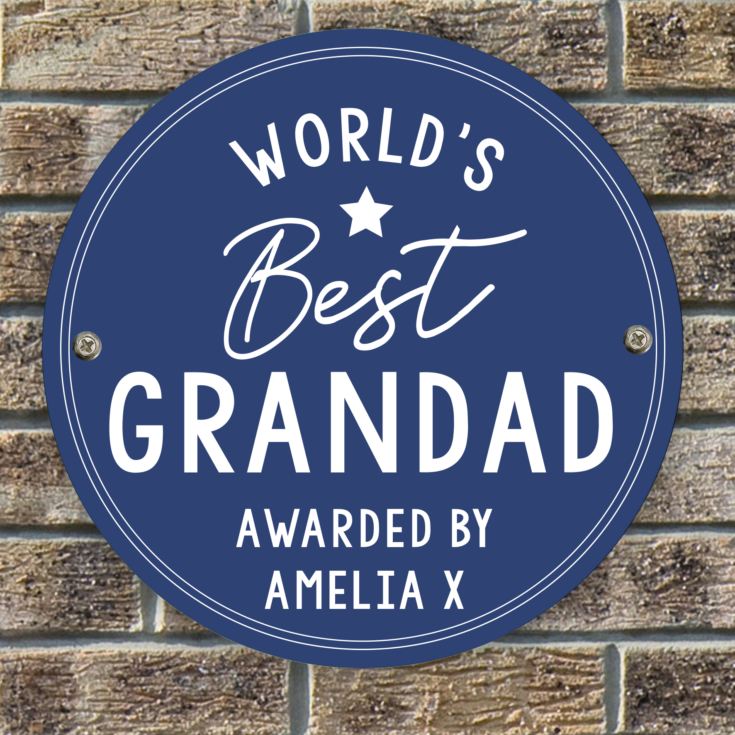 Personalised Worlds Best Blue Plaque product image