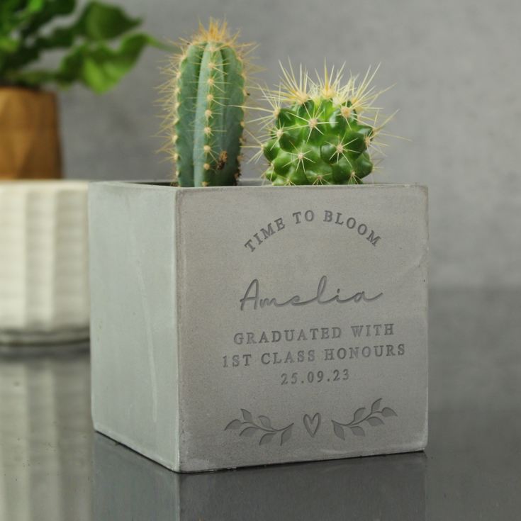 Personalised Free Text Concrete Pot product image