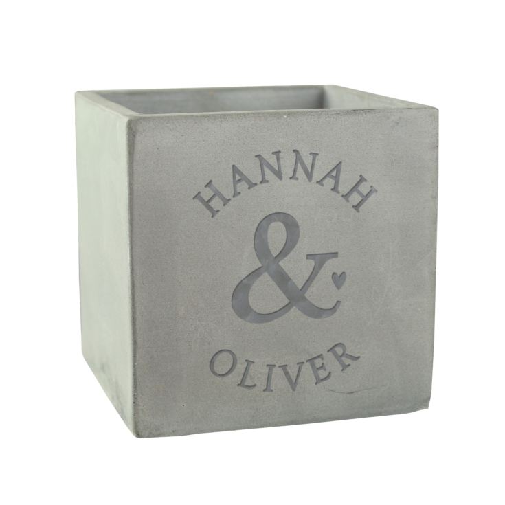 Personalised Couples Concrete Pot product image