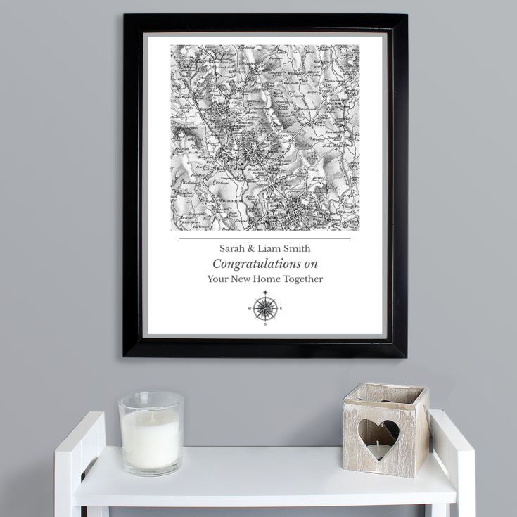 Personalised 1805 - 1874 Old Series Map Home Black Framed Print product image