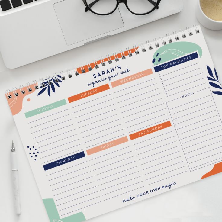 Personalised Tropical A4 Desk Planner product image