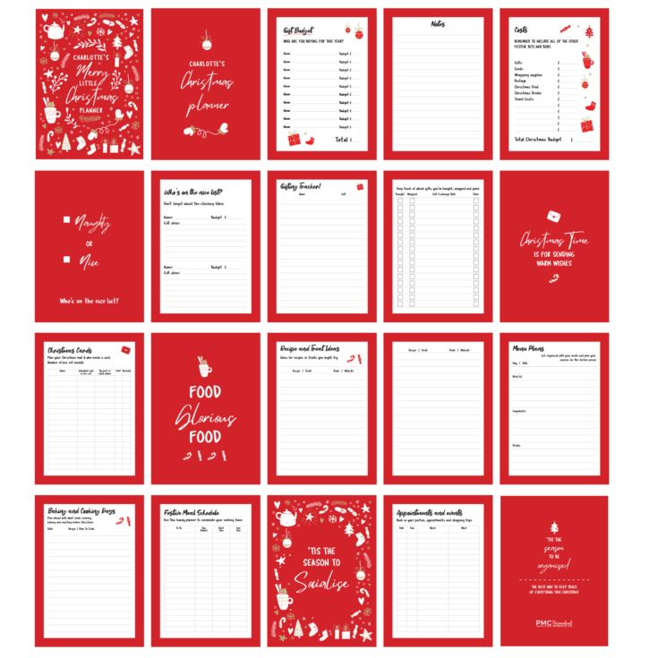 Personalised Christmas A5 Planner product image