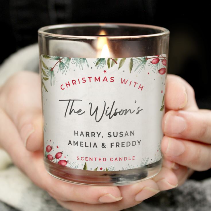Personalised Christmas Scented Jar Candle product image