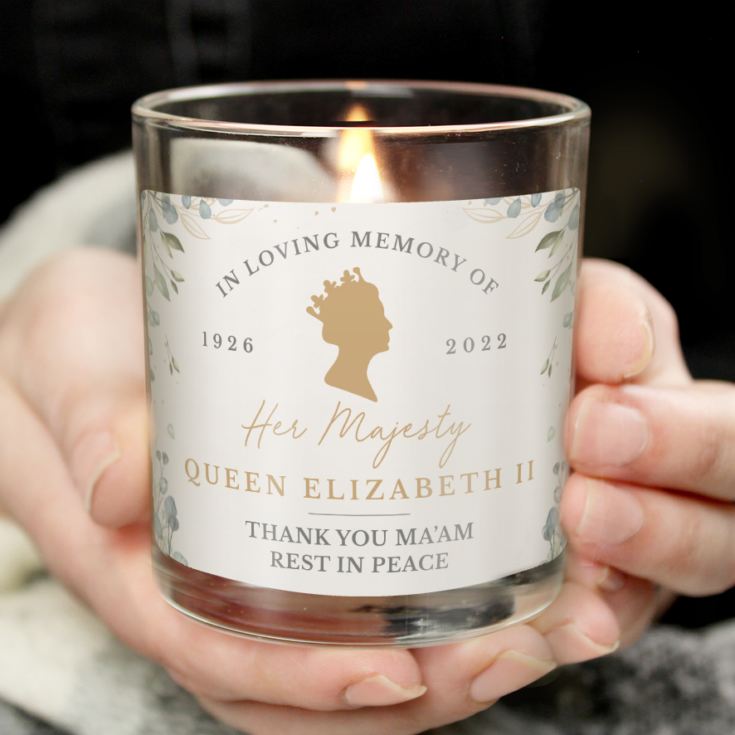 Personalised Queens Commemorative Small Candle Jar product image